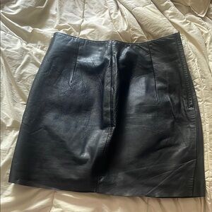 Black Leather Mini Skirt